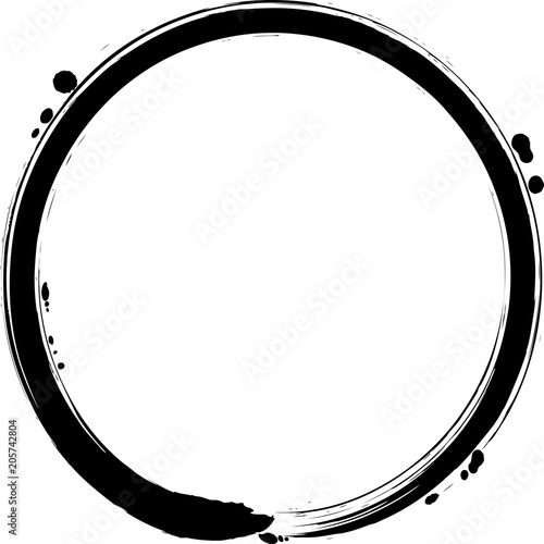 丸　円　黒　筆文字