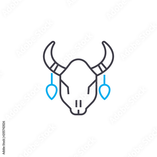 Corrida line icon, vector illustration. Corrida linear concept sign.