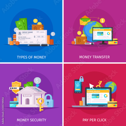 Financial Technology Flat Concept 