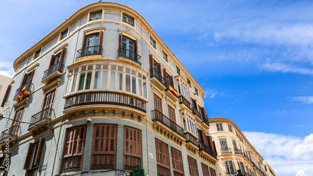 immeuble de calle Marqués de Larios, Malaga, Andalousie