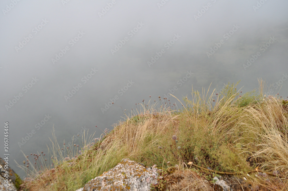 a town in the clouds and fog high in the mountains a town in the clouds and fog high in the mountains