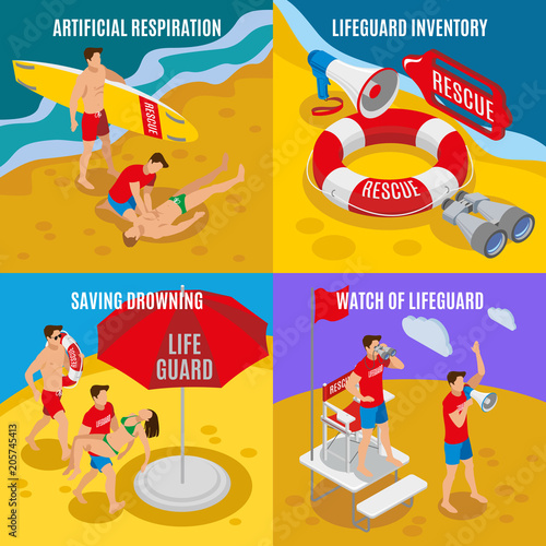 Beach Lifeguards 2x2 Design Concept 