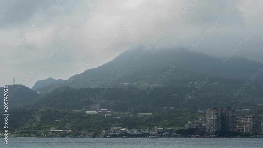 Time lapse shot of Mount Guanyin Shan, Tamsui, Taiwan Time lapse shot of Mount Guanyin Shan, Tamsui, Taiwan
