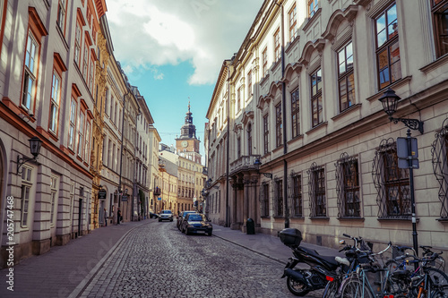 Street in the Center of Old Krakow