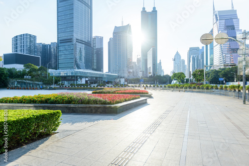 Wallpaper Mural empty, modern square in modern city Torontodigital.ca