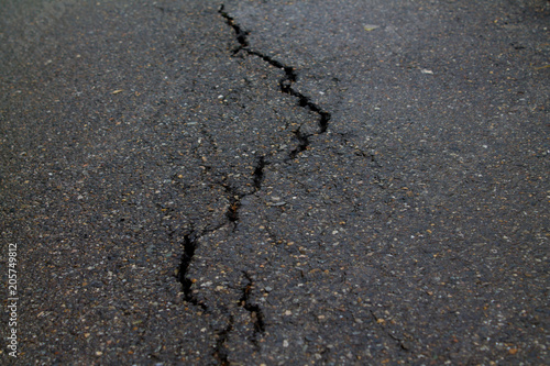 Crack in the road pavement © Maysner Alexey
