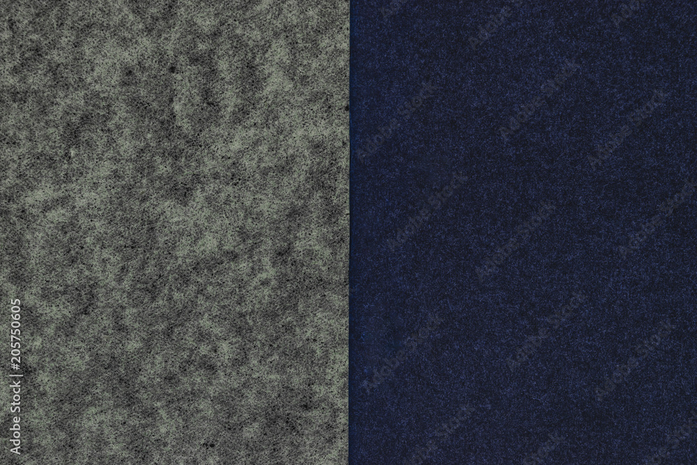Fototapeta premium Black and Blue Lime Typing Paper Background Surface Split into Half