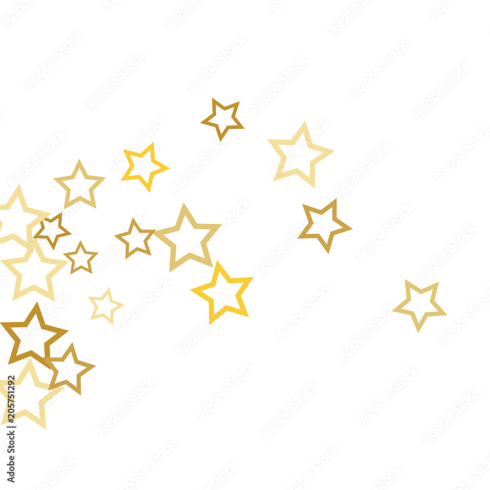 Magic gold stars confetti. Christmas and New Year falling stars background. Sparkling glitter celebration confetti decoration. Rich VIP premium design Magic gold stars confetti. Christmas and New Year falling stars background. Sparkling glitter celebration confetti decoration. Rich VIP premium design