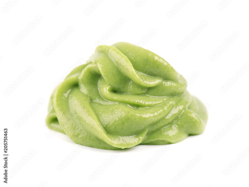 Wasabi sauce isolated on a white background. Asian hot sauce Wasabi sauce isolated on a white background. Asian hot sauce