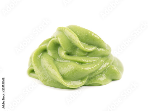 Wasabi sauce isolated on a white background. Asian hot sauce