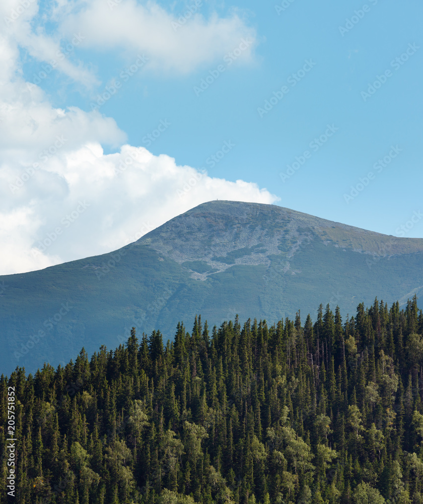 Summer Syvulja mountain view (Carpathian, Ukraine).