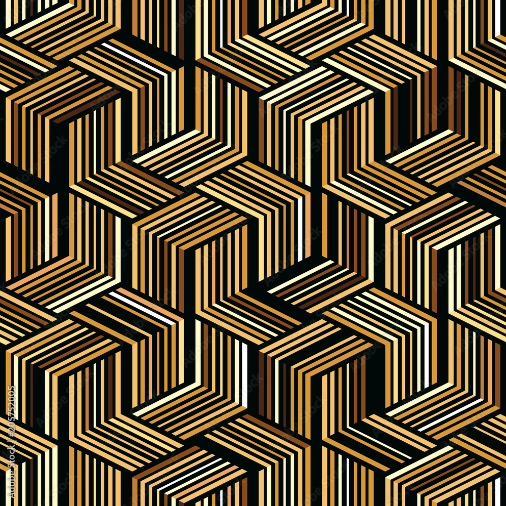 Seamless pattern for textiles and packaging. Abstract geometric pattern.