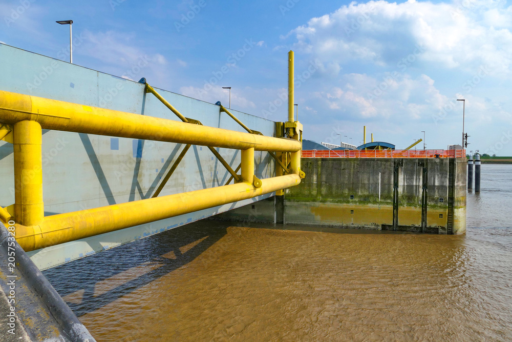 Emssperrwerk bei Leer, Ostfriesland Emssperrwerk bei Leer, Ostfriesland