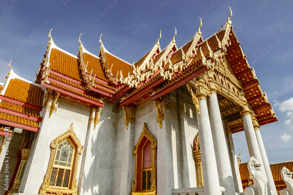 Wat Benchamabophit (The Marble Temple)Often referred to as the “marble temple” in guidebooks, this architectural gem features a magnificent Buddha image, which is a copy of the highly revered Phra Bud