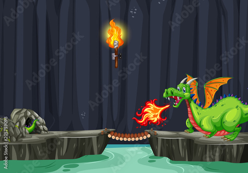 A Scary Dark Dragon Cave