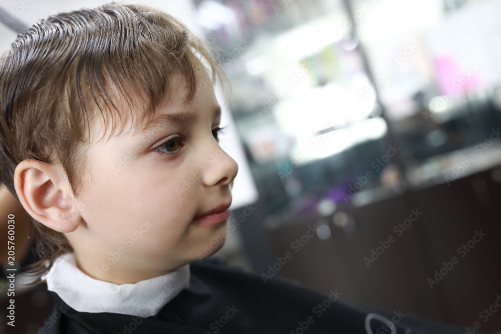 Child in barbershop Child in barbershop