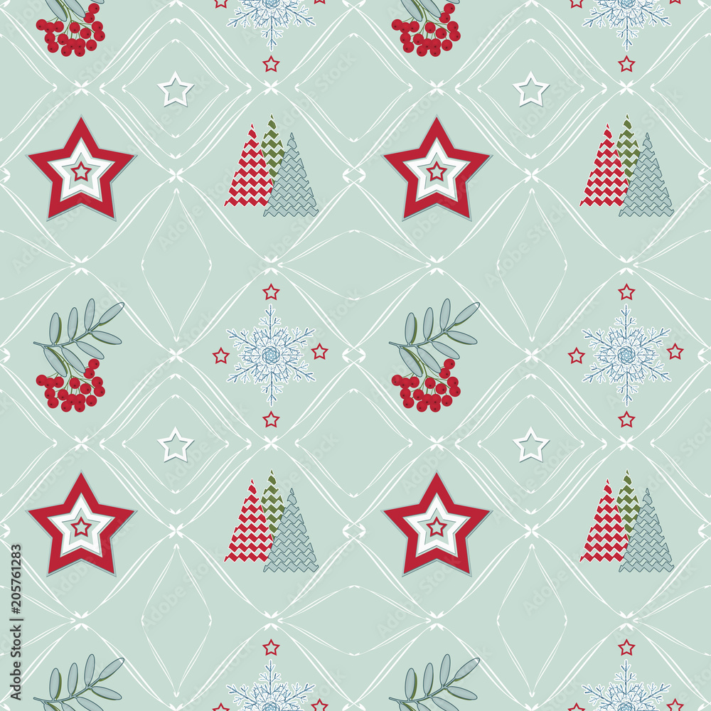 Seamless Christmas pattern . Patchwork. Seamless Christmas pattern . Patchwork.