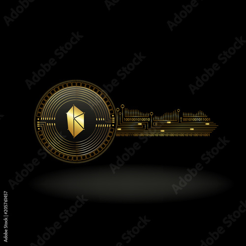 Kyber Network Cryptocurrency Coin Private Key Background
