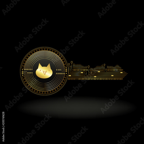 Monacoin Cryptocurrency Coin Private Key Background