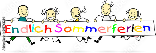 Endlich Sommerferien - Kinder freuen sich