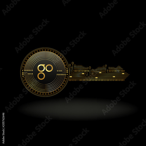 OmiseGo Cryptocurrency Coin Private Key Background