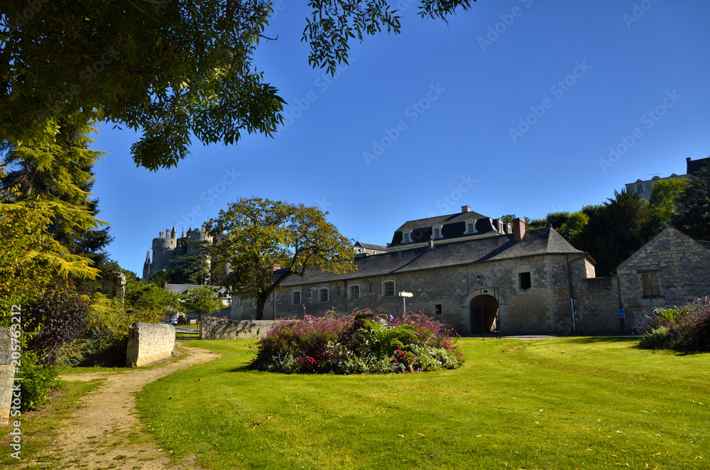 Montreuil-Bellay, French tourist destination, Priory of Nobis and ruins of the ancient church of Saint Peter and cloister