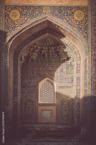 Madrasa entrance in Uzbekistan photo