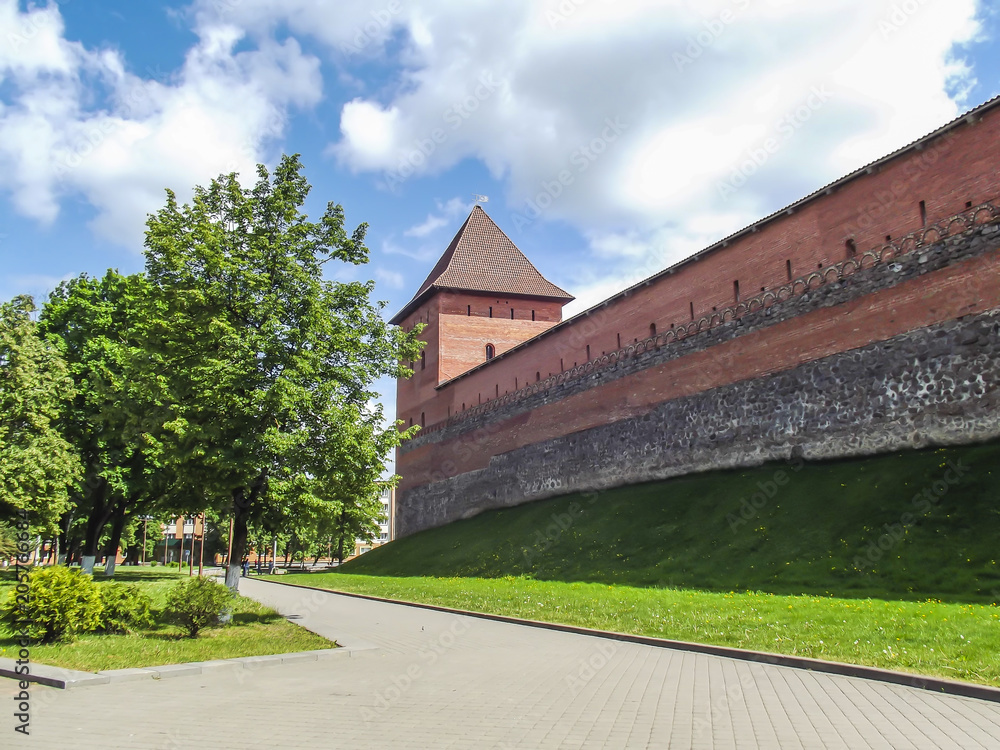 The old castle is a fortress made of stone and red brick The old castle is a fortress made of stone and red brick