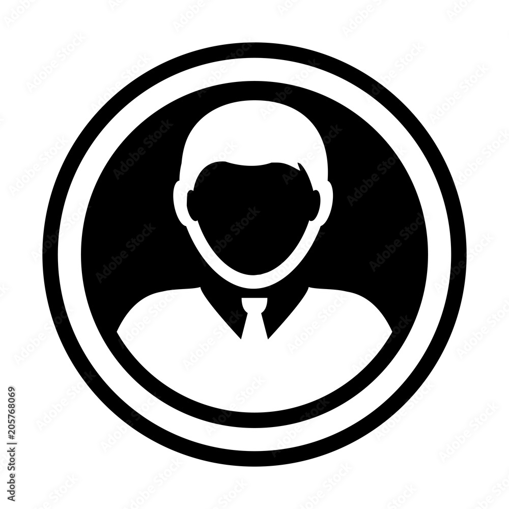 Avatar icon vector male person symbol circle user profile avatar sign in flat color glyph pictogram illustration Avatar icon vector male person symbol circle user profile avatar sign in flat color glyph pictogram illustration