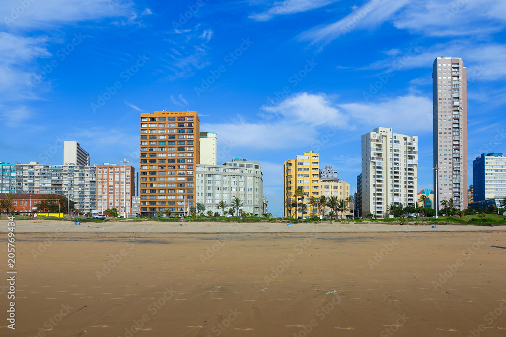 Durban beachfront buildings, KwaZulu-Natal province of South Africa Durban beachfront buildings, KwaZulu-Natal province of South Africa