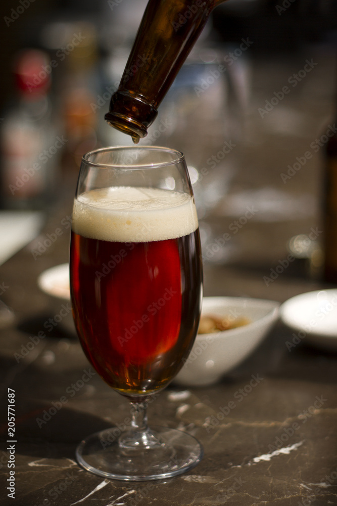 Glass of beer - Stock Image Glass of beer - Stock Image