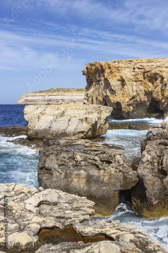 Dwejra Bay, a year after the collapse of Azure Window, San Lawrenz Gozo Malta