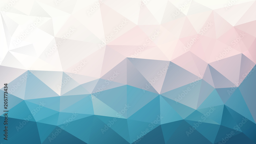 Fototapeta premium vector abstract irregular polygonal background - triangle low poly pattern - blue pink white color