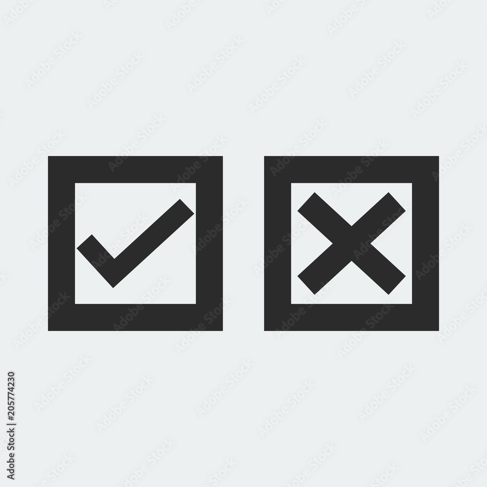 Check Box Icon, Vector of Vote Yes Sign. Voting concept. Check Box Icon, Vector of Vote Yes Sign. Voting concept.