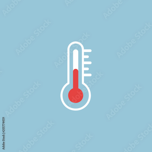 thermometers icon. illustration of thermometers with different levels, flat style.