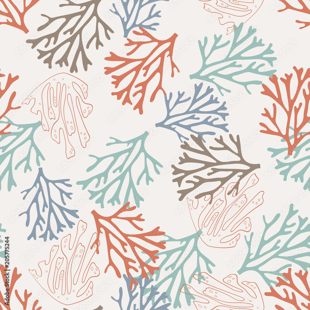 Naklejka premium pattern with coral