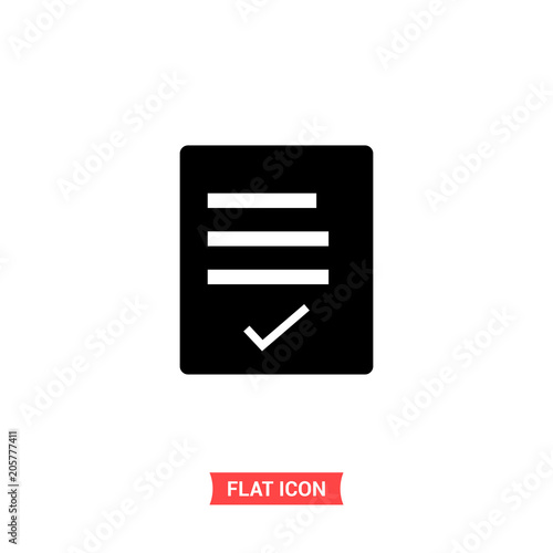 Assignment vector icon, task symbol. Flat sign illustration for web or mobile app on white background