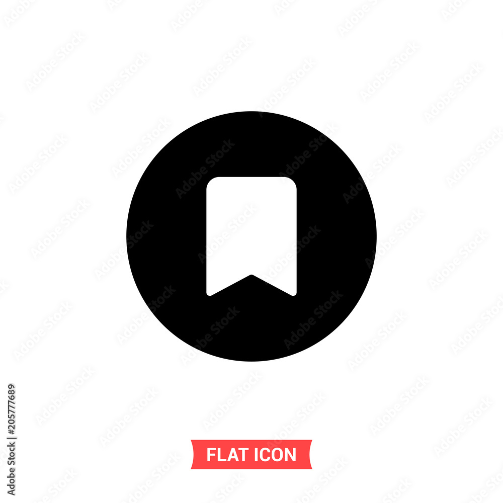 Bookmark vector icon, favorite symbol. Flat sign illustration for web or mobile app on white background Bookmark vector icon, favorite symbol. Flat sign illustration for web or mobile app on white background