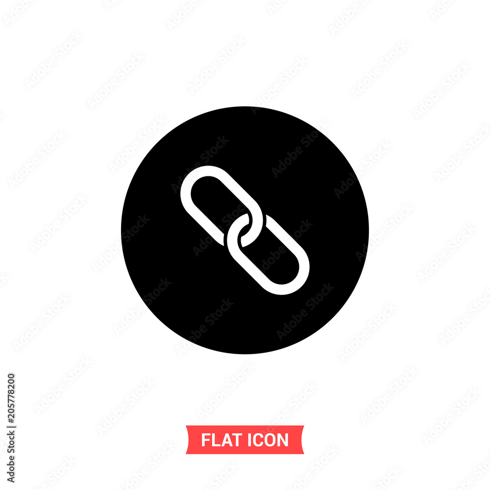 Chain vector icon, link symbol. Simple illustration for web or mobile app Chain vector icon, link symbol. Simple illustration for web or mobile app