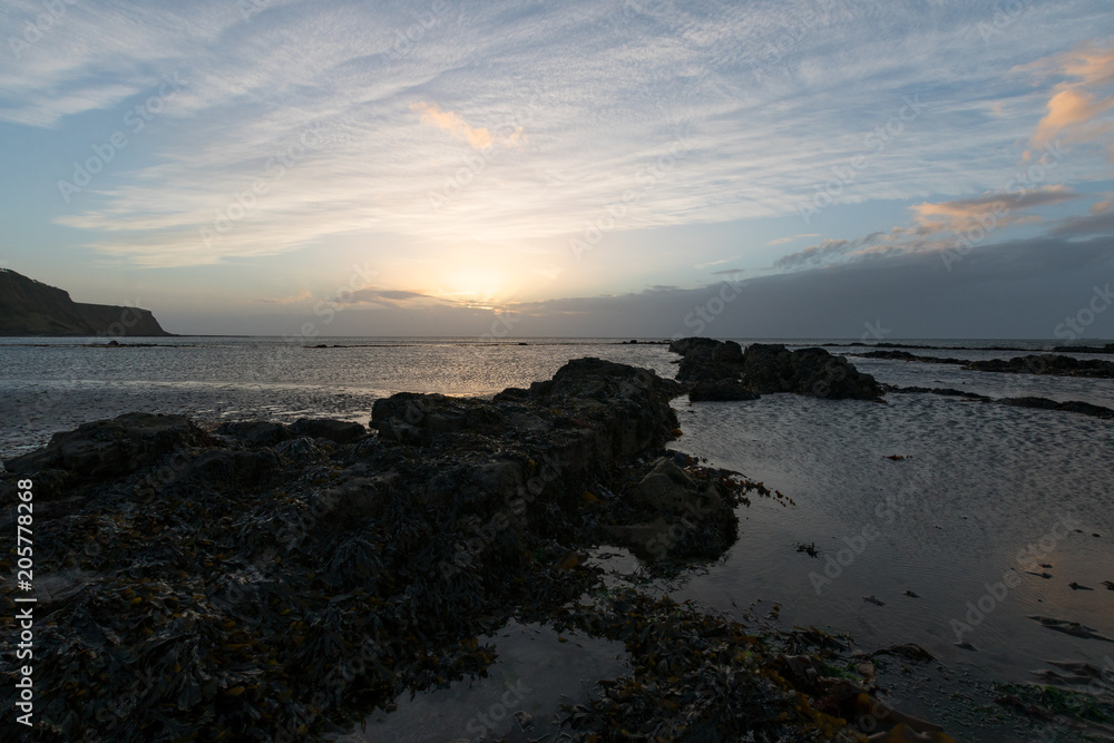 sunset over the sea