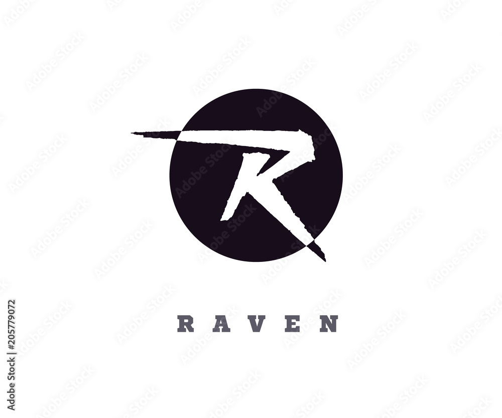 R letter vector text. Sign with paint brush texture. Freehand typography design R letter vector text. Sign with paint brush texture. Freehand typography design