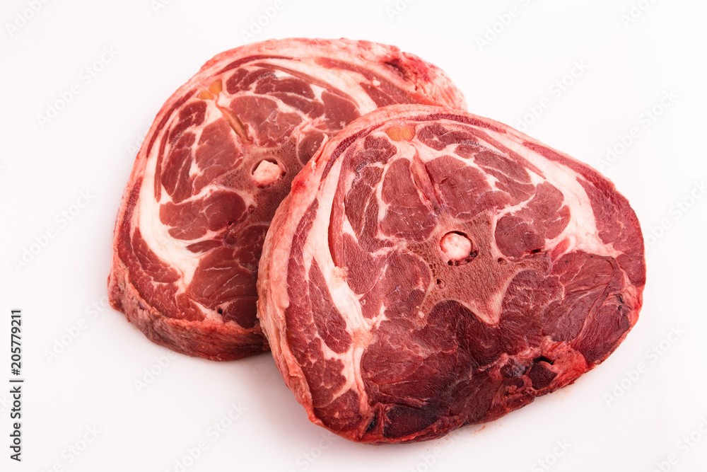 fresh lamb meat on a white background fresh lamb meat on a white background