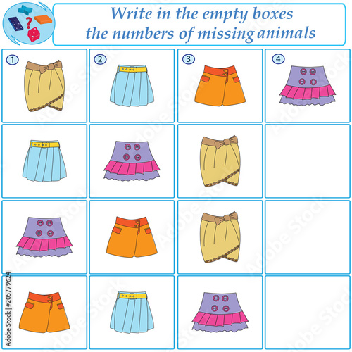 Logical task.Find what images are missing