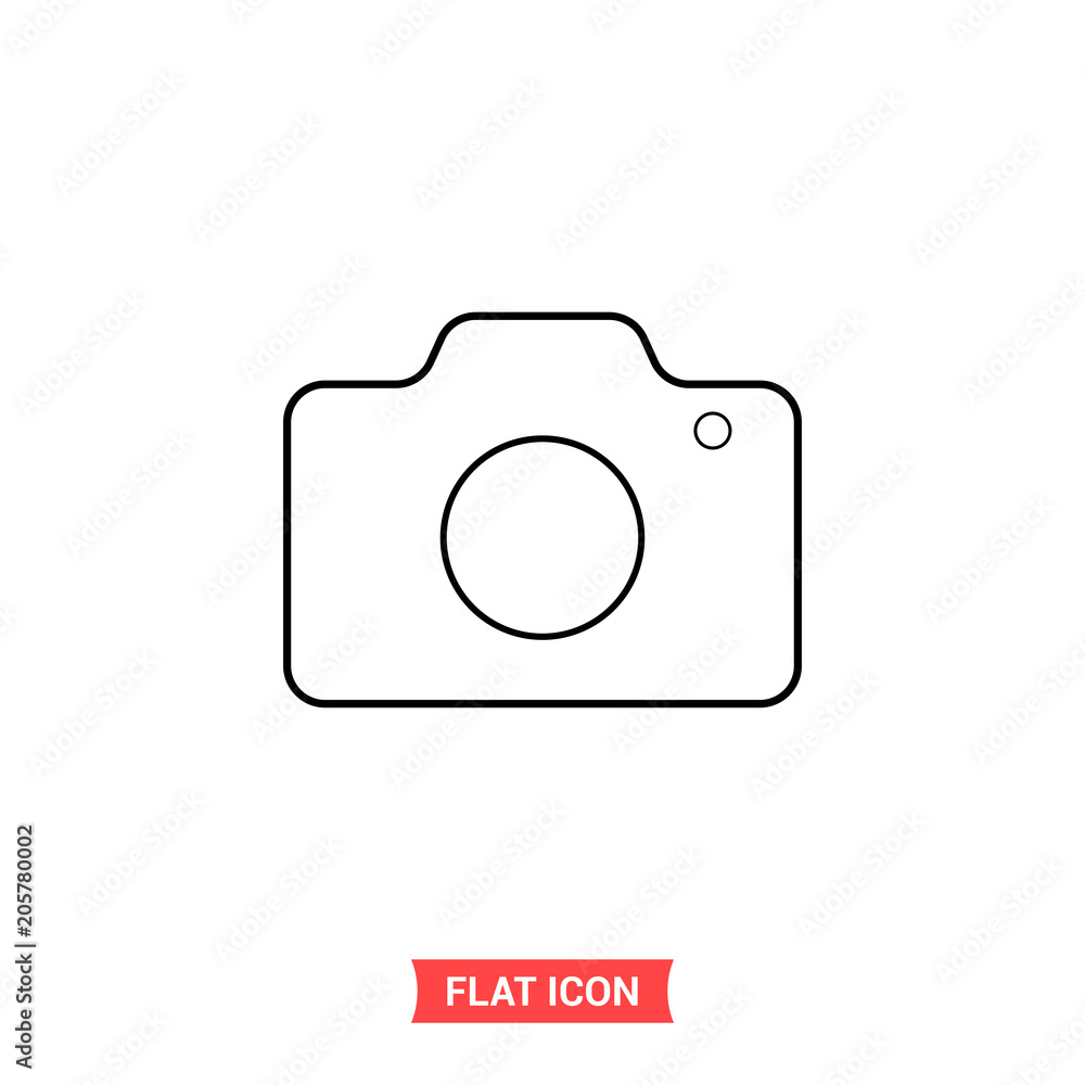 Camera vector icon, photo symbol. Simple illustration for web or mobile app Camera vector icon, photo symbol. Simple illustration for web or mobile app