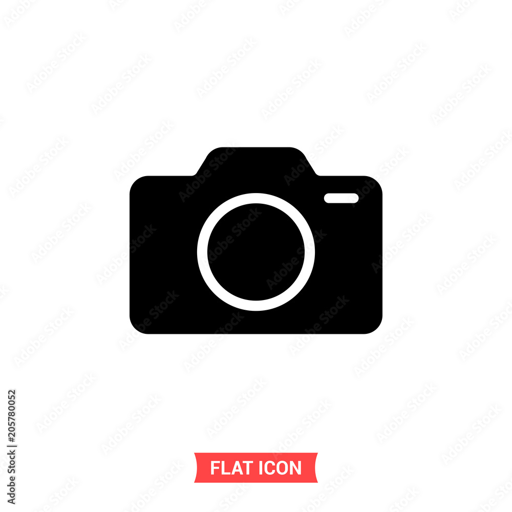 Camera vector icon, simple illustration for web or mobile app Camera vector icon, simple illustration for web or mobile app