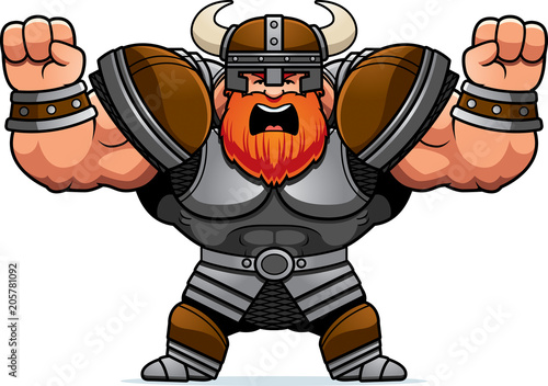 Cartoon Viking Angry