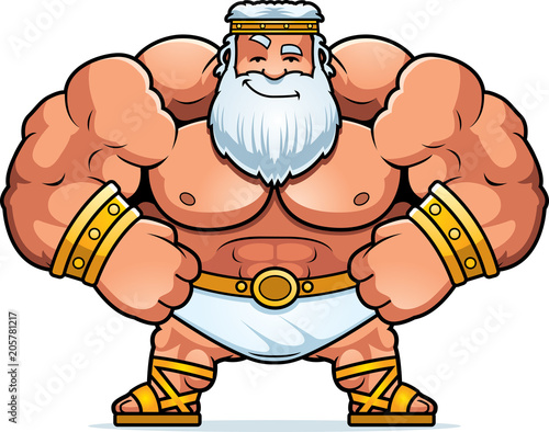 Cartoon Zeus Confident