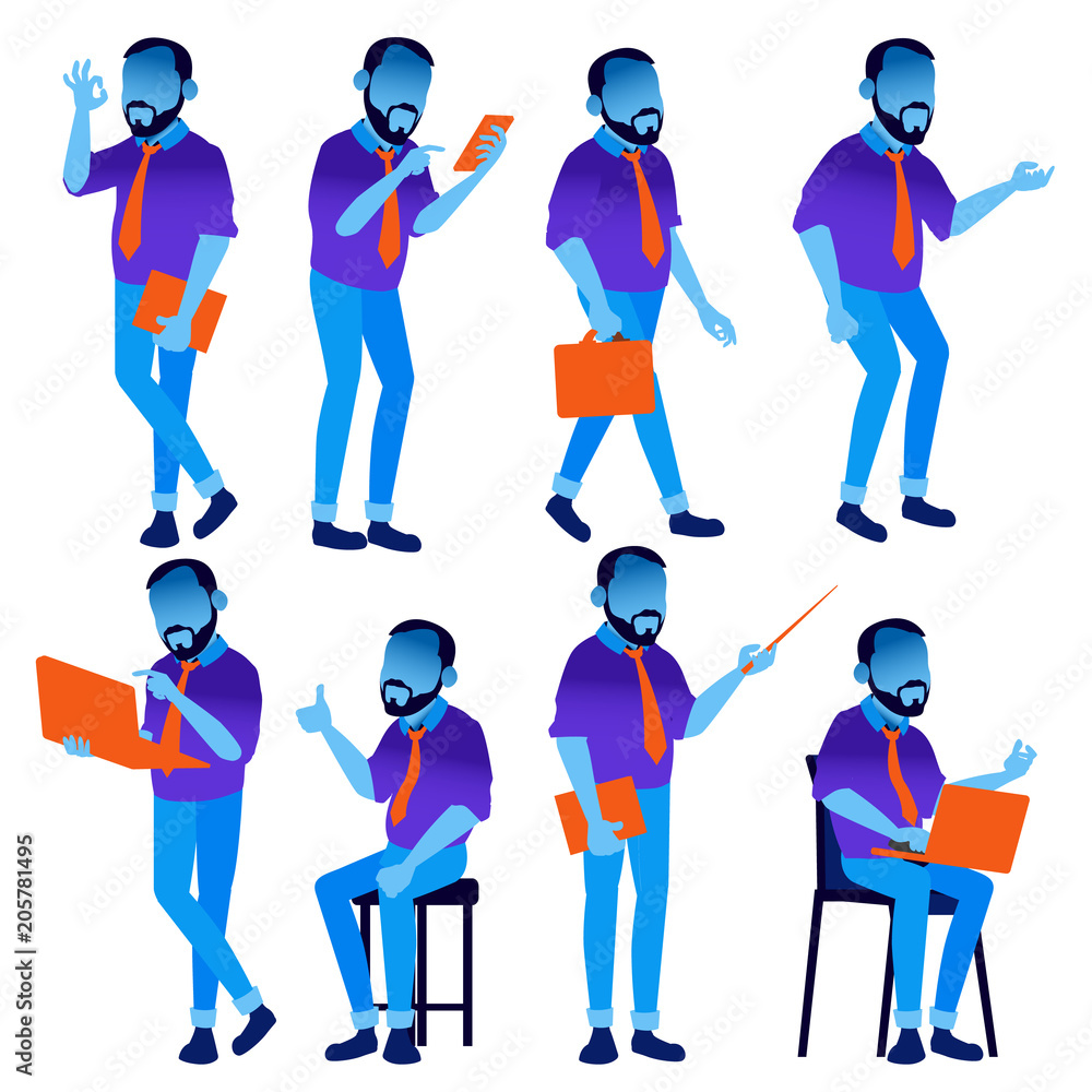 Man Creative Person. Design Element. Isolated Flat Illustration Man Creative Person. Design Element. Isolated Flat Illustration