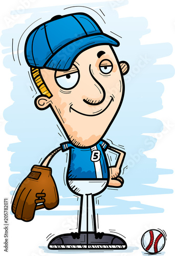 Confident Cartoon Baseball Player