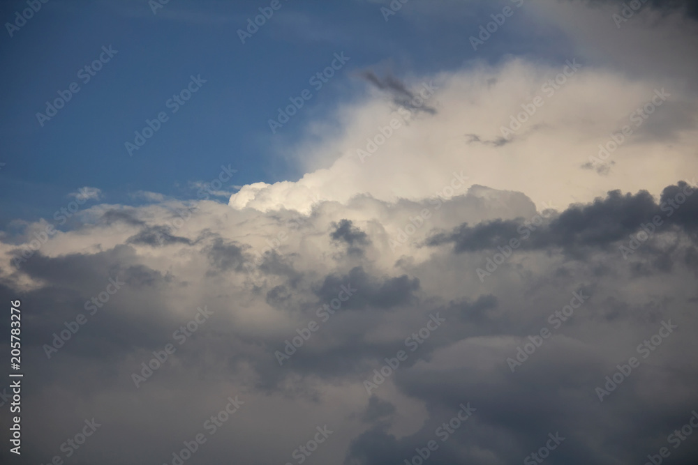 Nice white and grey cloud on blue sky
